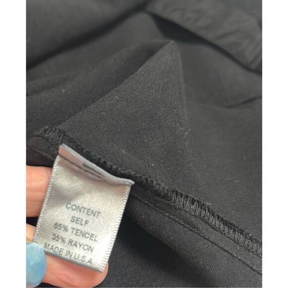 Maven West Women’s Black Frayed Button Front Sleeveless Dress Size Large NEW - Picture 8 of 9